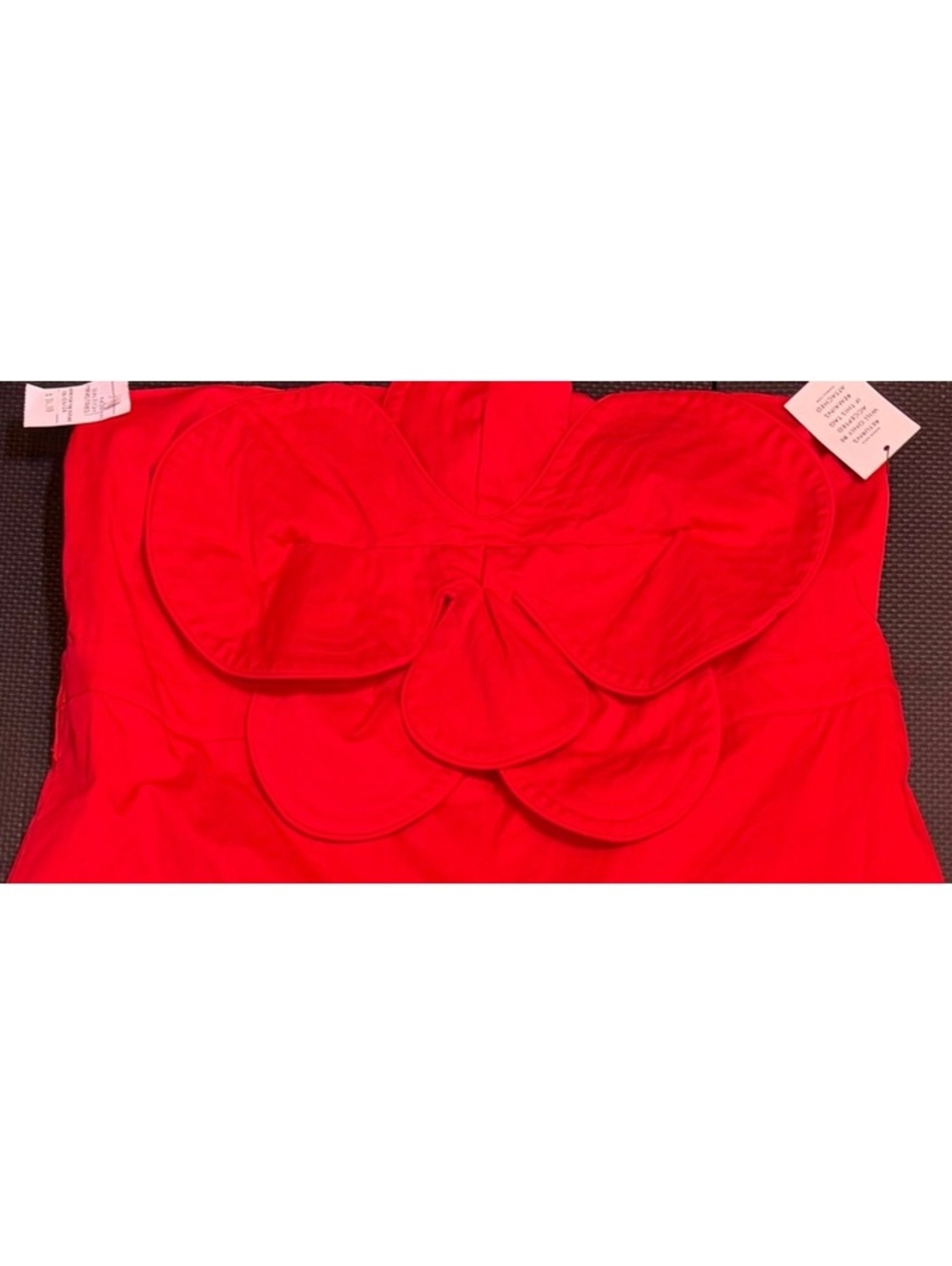 NWT Eloquii Strapless Red Flower Jumpsuit Size 20 - Picture 6 of 9